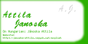 attila janoska business card